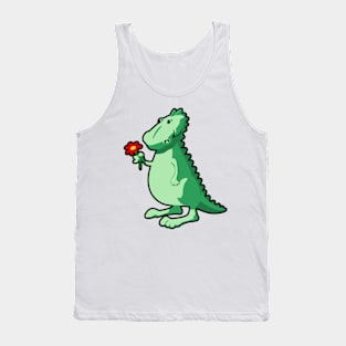 Green dragon with flower Tank Top